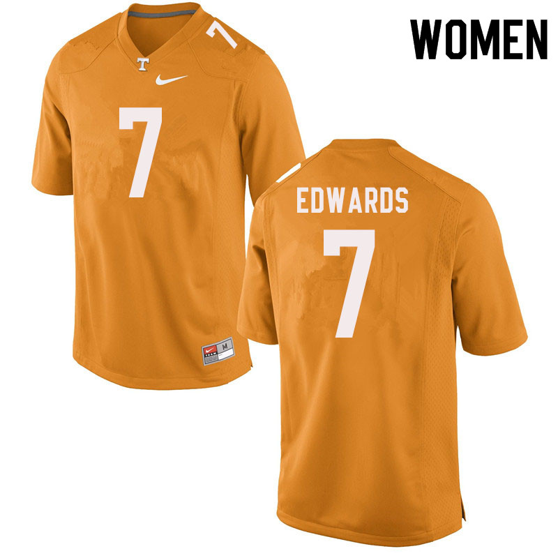 Women #7 Romello Edwards Tennessee Volunteers College Football Jerseys Sale-Orange - Click Image to Close